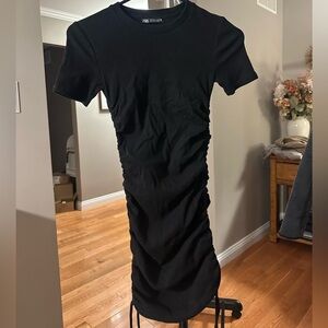 Zara Black Fitted Mini Dress